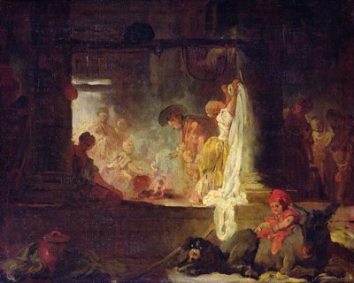 The Washerwomen by Jean Honore Fragonard