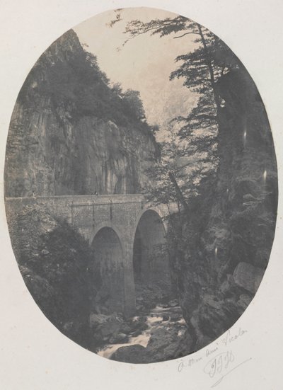 Gorge at Eaux Chaudes, Pyrenees by Jean Jacques Heilmann