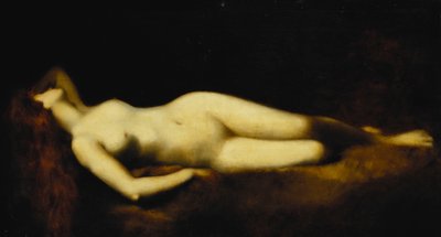 A Reclining Nude by Jean Jacques Henner