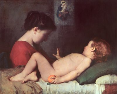 The Awakening Child by Jean Jacques Henner