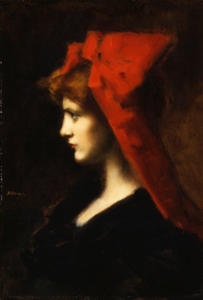 The Red Hat by Jean Jacques Henner