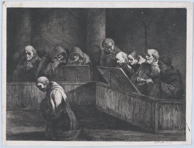Monks Chanting, 1795 by Jean Jacques de Boissieu