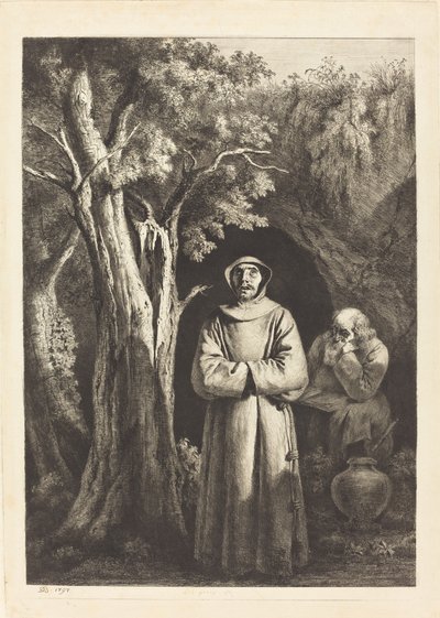 Desert Monks by Jean Jacques de Boissieu after Francisco