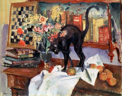 Still Life with a Cat by Jean Joveneau