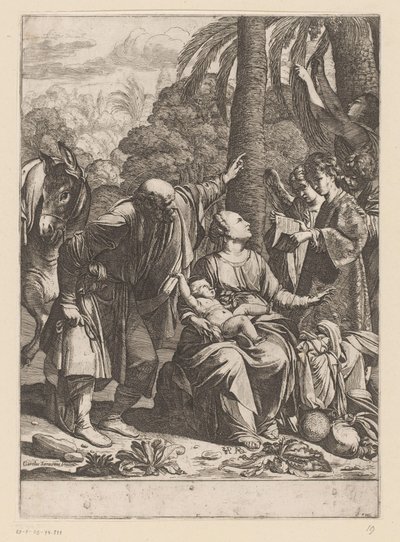 Rest on the Flight into Egypt by Jean Leclerc