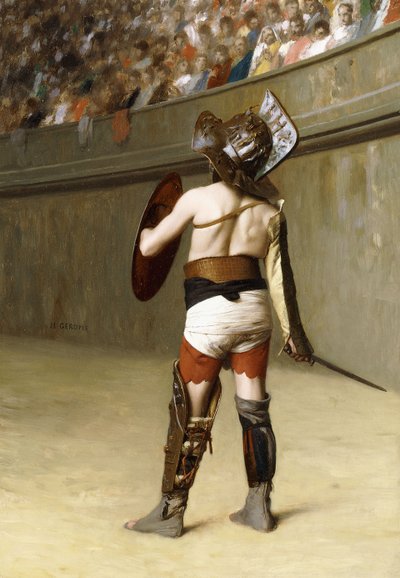 Mirmillon - A Gallic Gladiator by Jean Leon Gerome