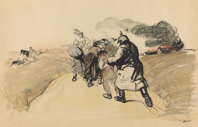 German Raid on a Village by Jean Louis Forain