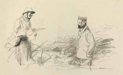 Poilu Acknowledging German Soldier by Jean Louis Forain