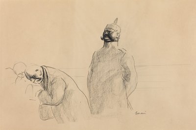 Prussian Soldier and Civilians by Jean Louis Forain