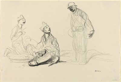 Soldiers Preparing a Meal by Jean Louis Forain