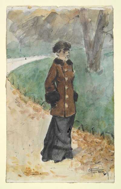Woman Walking by Jean Louis Forain