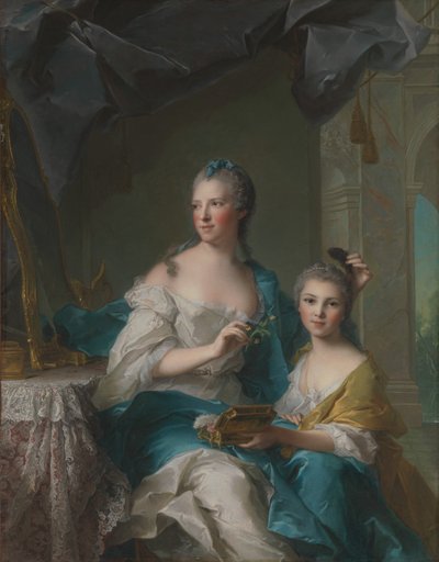 Madame Marsollier and Her Daughter by Jean Marc Nattier