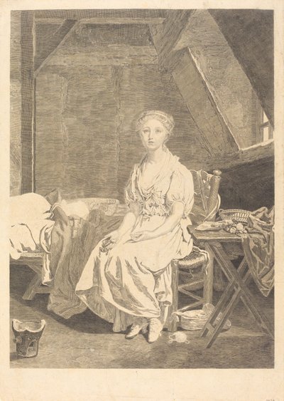 The Faltering Virtue by Jean Massard after Jean Baptiste Greuze