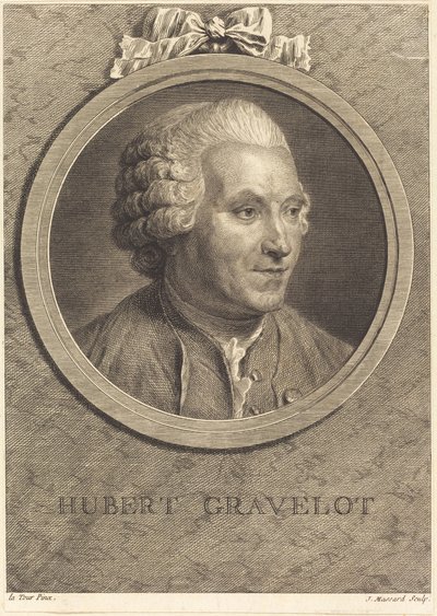 Hubert Gravelot by Jean Massard after Maurice Quentin de La Tour