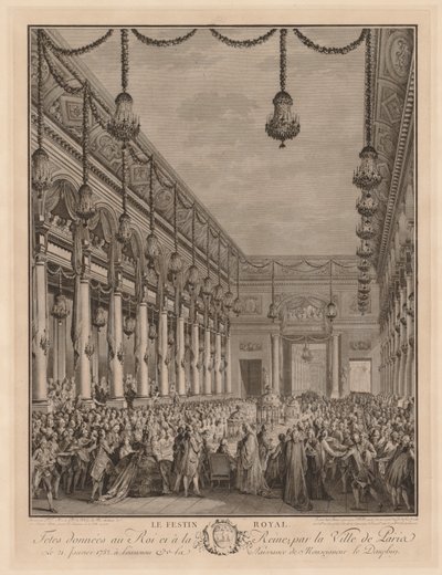The Royal Banquet by Jean Michel the Younger Moreau