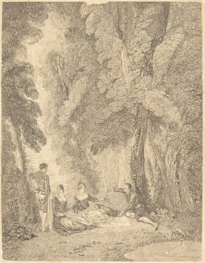 The Collation by Jean Moyreau after Antoine Watteau