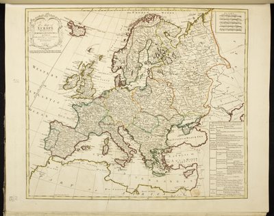 Map of Europe by Jean Palairet