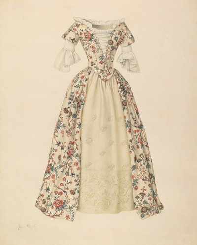 Dress with Quilted Petticoat by Jean Peszel