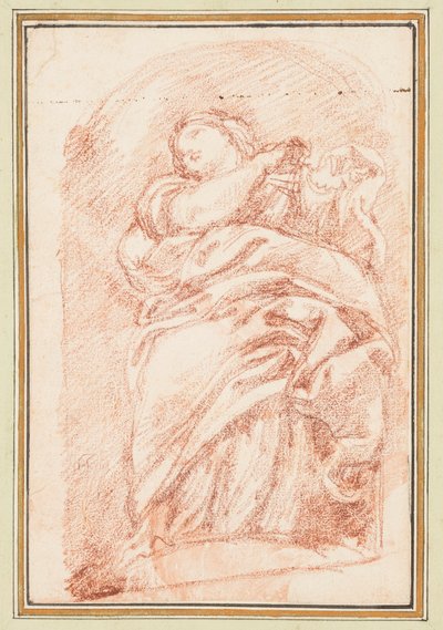 Seated Female Figure in Niche by Jean Robert Ango