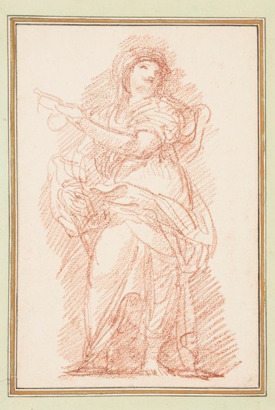 Standing Female Figure Pointing by Jean Robert Ango