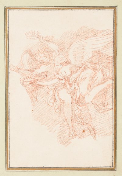 Two Winged Figures with Crowns by Jean Robert Ango