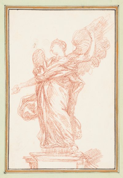 Winged Figure on Pedestal by Jean Robert Ango