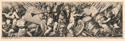 Frieze: Trophies of Arms and Putti by Jean le Pautre