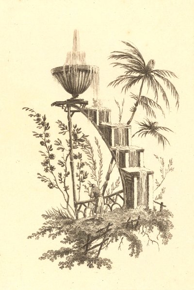 Chinese Fountain with Stairs by Jeanne Deny