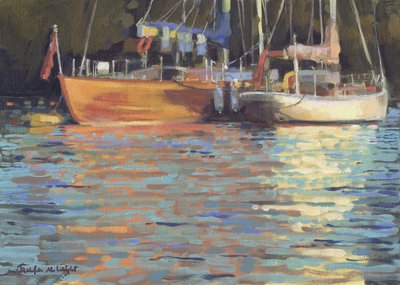 Afternoon Yacht Reflections by Jennifer Wright