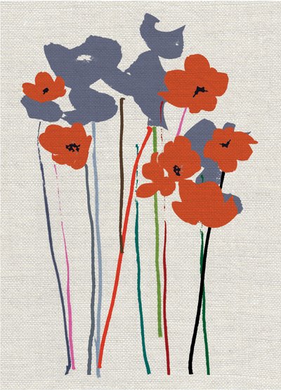 Printed Poppies by Jenny Frean