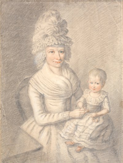 Lady with a Small Child on Her Lap by Jens Juel