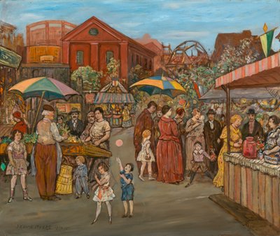 Italians in Jefferson Park, 1934 by Jerome Myers