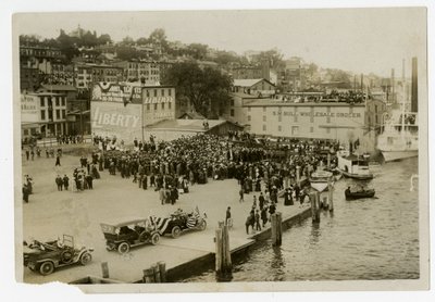 Newburgh: reception on dock by Jessie Tarbox Beals