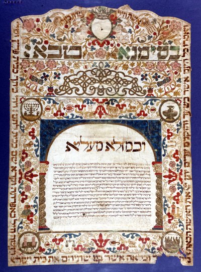 Jewish marriage contract, 