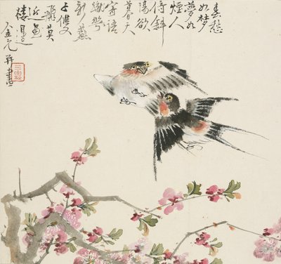 A Pair of Swallows, 1857 by Jin Yuan