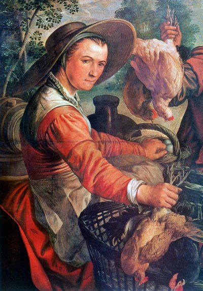 At the Market (detail) by Joachim Beuckelaer