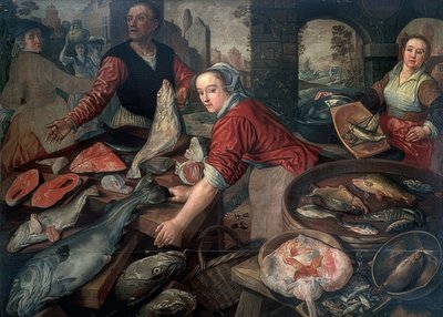 Fish Market. 1570 by Joachim Beuckelaer