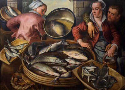 The Fish Market by Joachim Bueckelaer