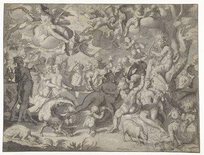 Wedding of Peleus and Thetis by Joachim Wtewael or Utewael