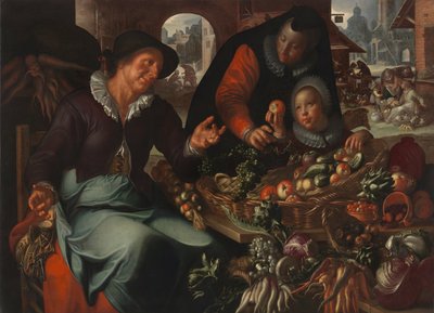 The Fruit and Vegetable Seller by Joachim Wtewael or Utewael