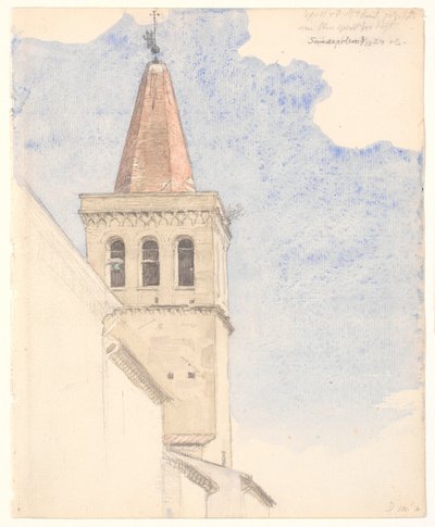 Bell Tower in Sansepolcro by Joakim Frederik Skovgaard