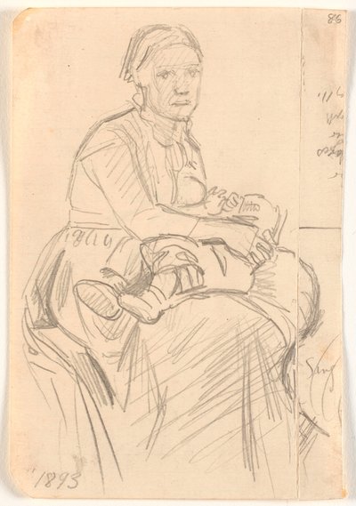 Seated Woman with Child on Lap by Joakim Frederik Skovgaard