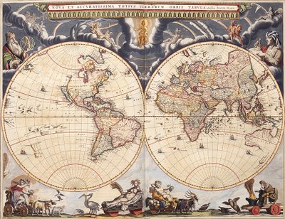 World Map from the Blaeu Atlas by Joan Blaeu