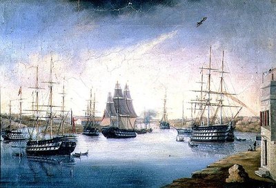 Port of Mahon with Ships by Joan Font