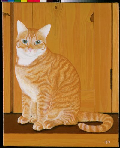 Marmalade Cat by a Door by Joan Freestone