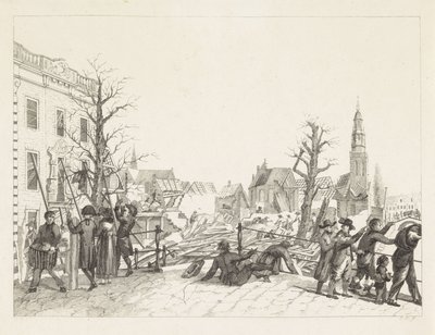 Ruins in Leiden after the Gunpowder Explosion, 1807 by Joannes Bemme