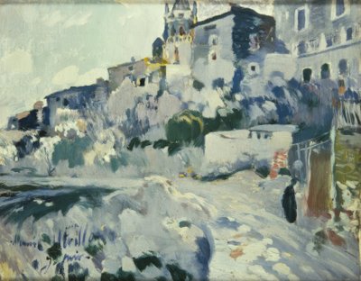 Painting Dedicated to Utrillo by Joaquim Mir i Trinxet