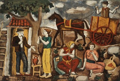 Farmers; Campesinos by Joaquin Torres Garcia