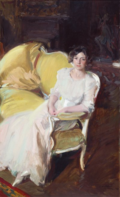 Clotilde Sitting on a Sofa, 1910 by Joaquín Sorolla