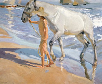 Washing the Horse, 1909 by Joaquín Sorolla